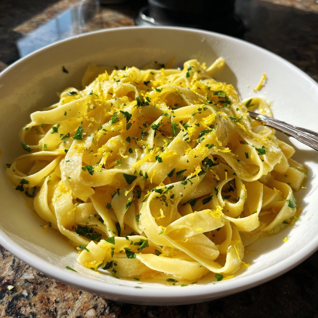 Tagliatelle mit Zitronenbutter