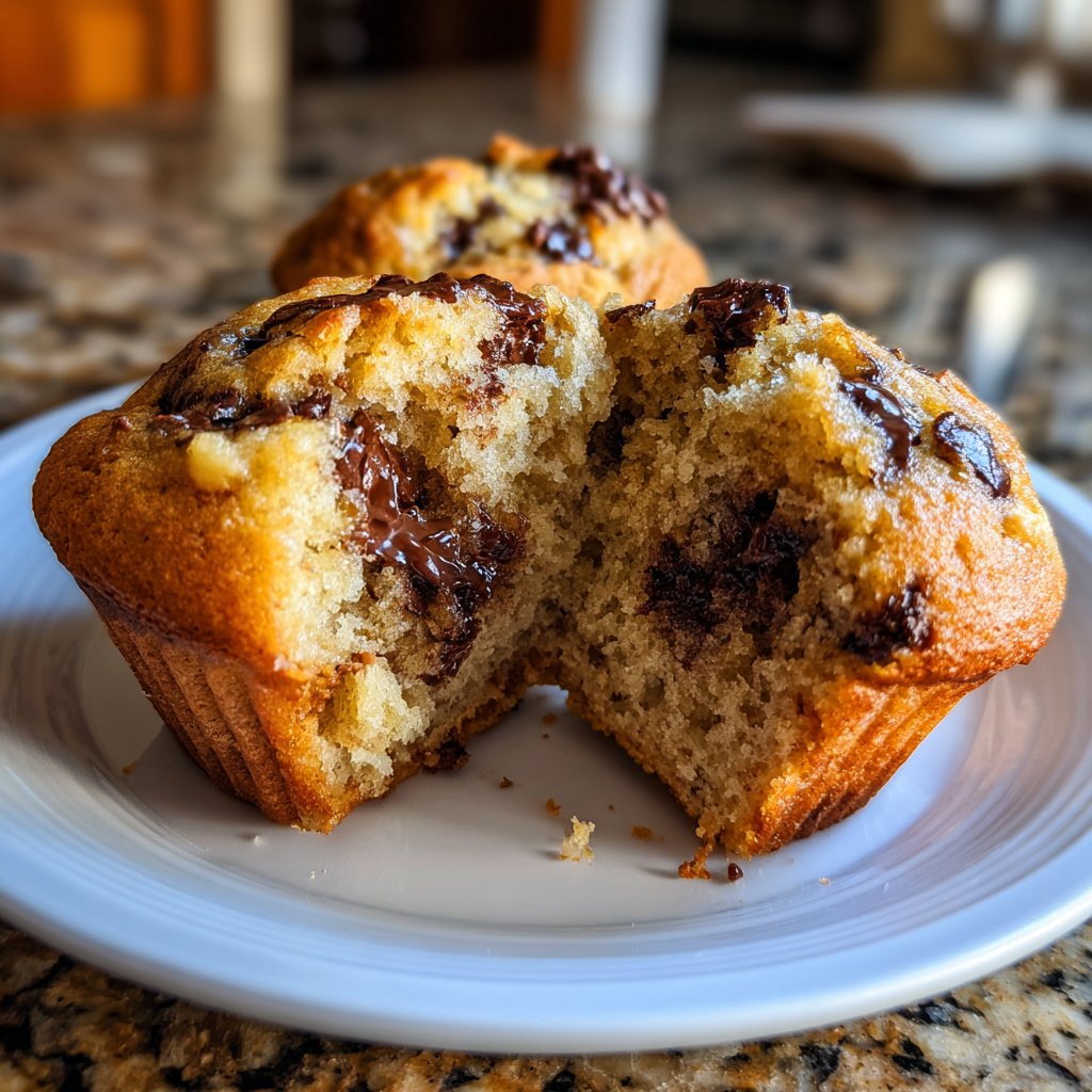 Muffins mit Banane und Schokolade