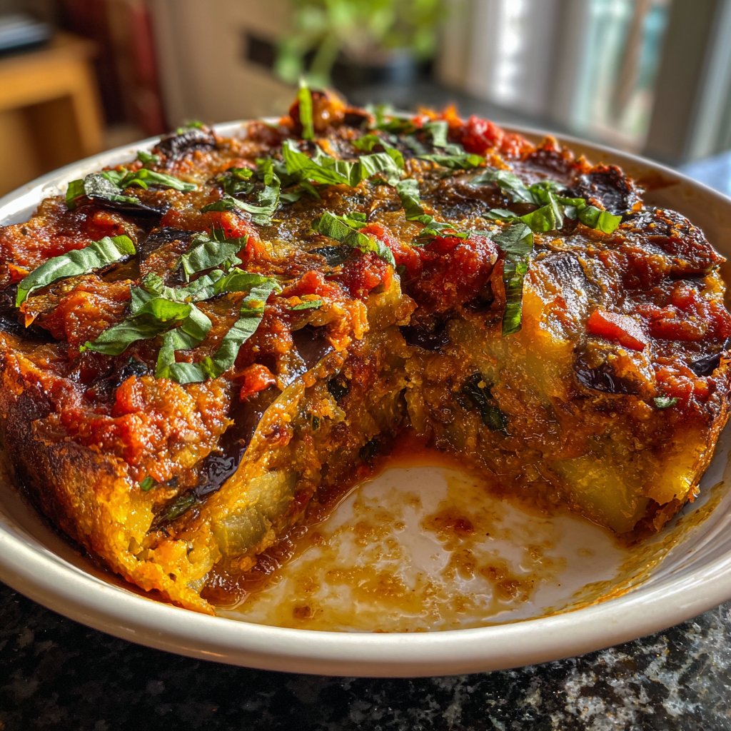 Auberginenpfanne italienisch