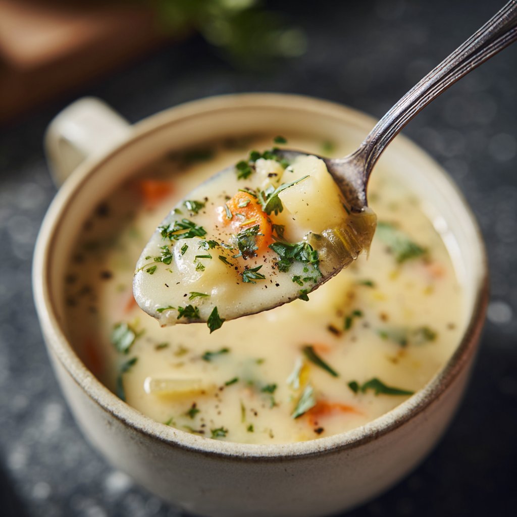 Blumenkohlsuppe mit Sellerie und Apfel