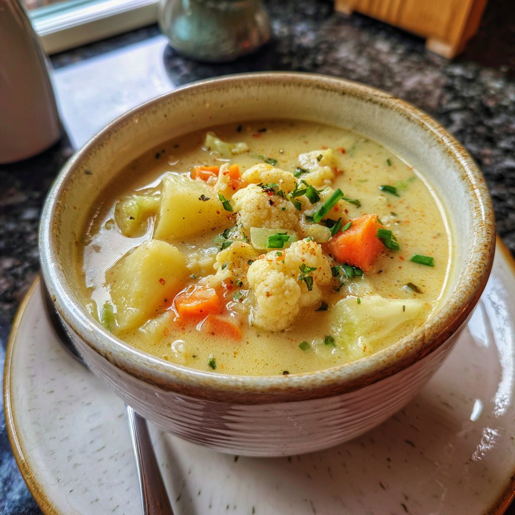 Blumenkohlsuppe mit Kartoffeln