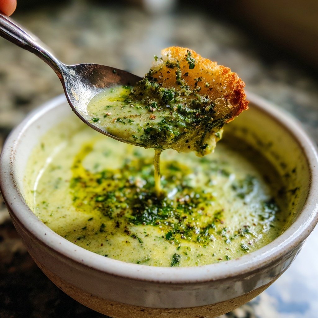 Brokkoli Suppe Mit Kräuter Öl
