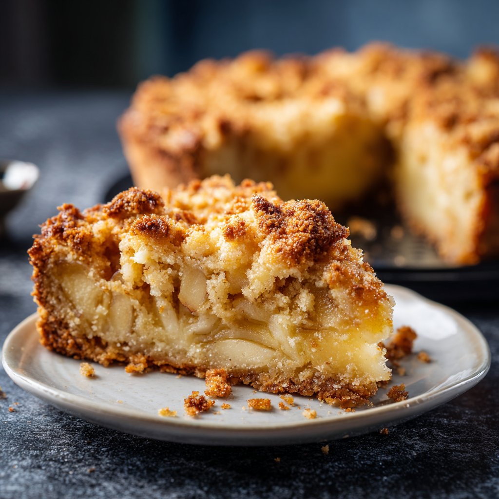 Kuchen mit Birnen und Streuseln