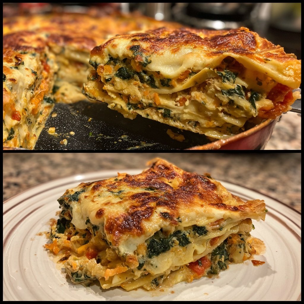 Vegetarische Lasagne mit Gemüse
