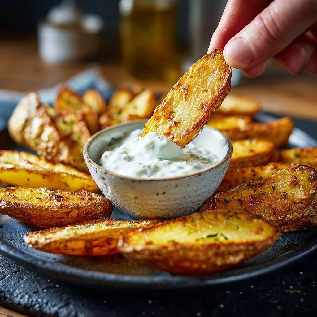 Ofenkartoffeln mit Joghurt-Dip