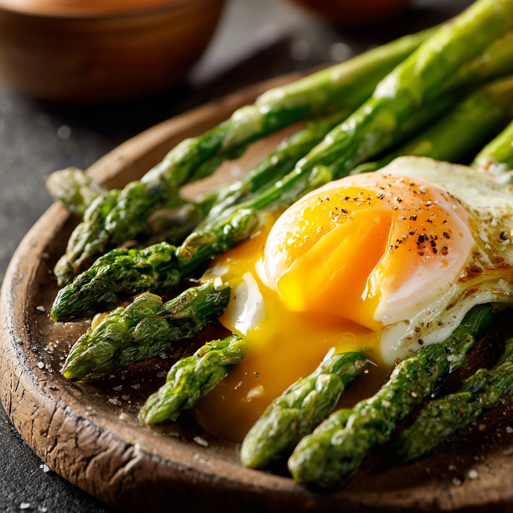 Grüner Spargel Mit Ei