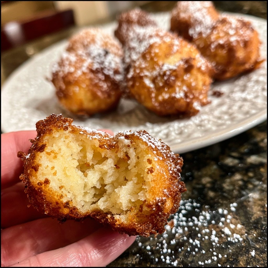 Quarkbällchen aus dem Backofen goldbraun