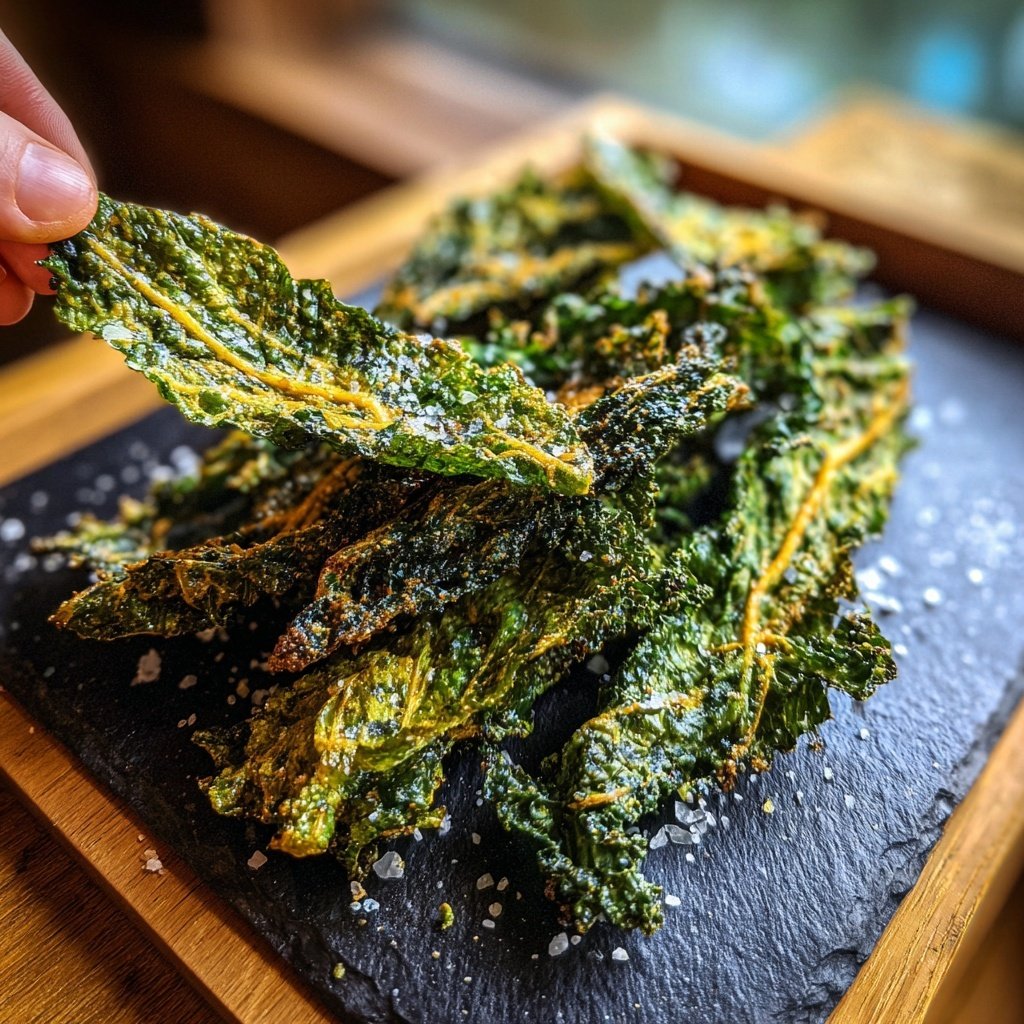 Grünkohl Chips als gesunder Snack